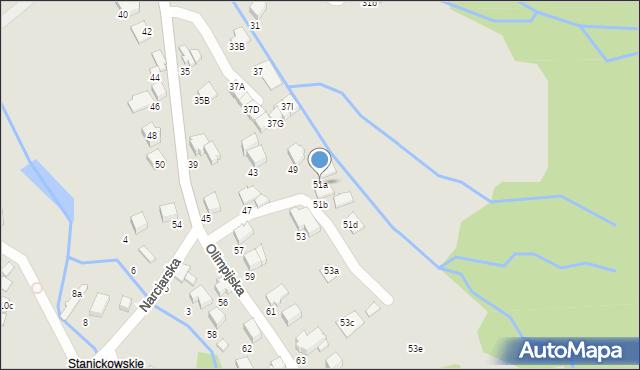 Szczyrk, Olimpijska, 51a, mapa Szczyrk