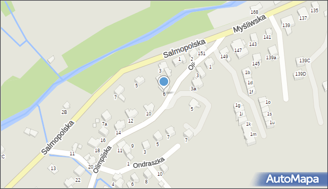 Szczyrk, Olimpijska, 6, mapa Szczyrk