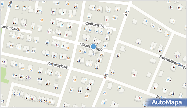 Tarnów, Olszewskiego Władysława, 2, mapa Tarnów