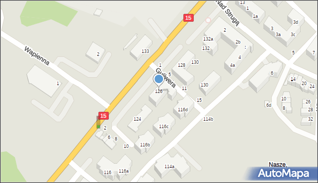 Toruń, Olsztyńska, 126, mapa Torunia