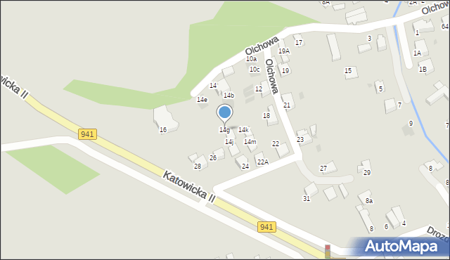 Ustroń, Olchowa, 18d, mapa Ustroń