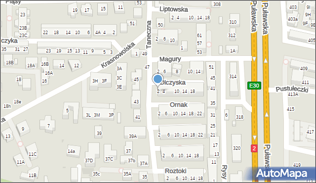 Warszawa, Olczyska, 2, mapa Warszawy