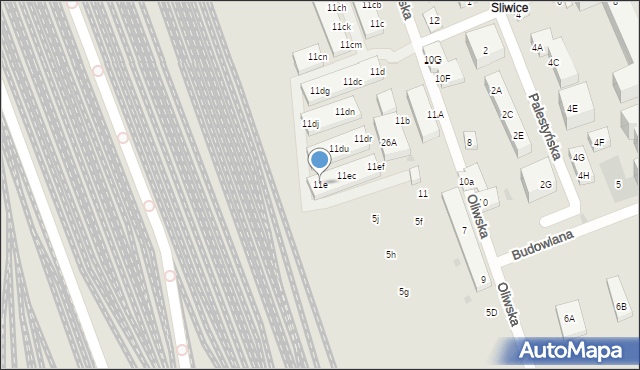 Warszawa, Oliwska, 11e, mapa Warszawy