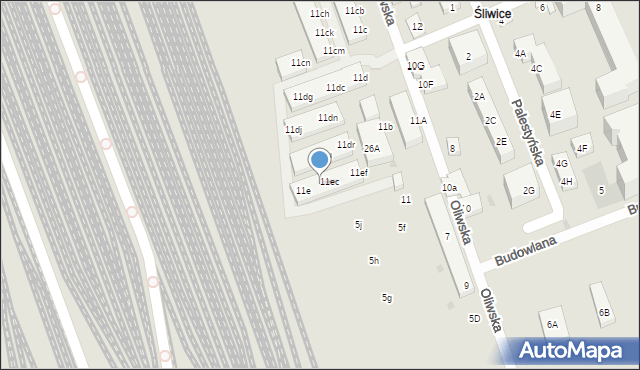 Warszawa, Oliwska, 11eb, mapa Warszawy