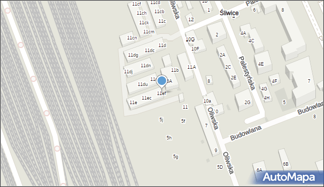 Warszawa, Oliwska, 11ef, mapa Warszawy