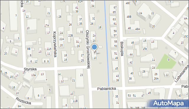 Warszawa, Olszynki Grochowskiej, 14, mapa Warszawy