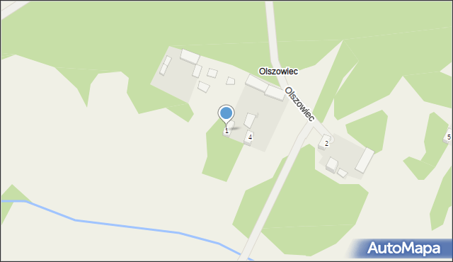 Wola Gałecka, Olszowiec, 1, mapa Wola Gałecka