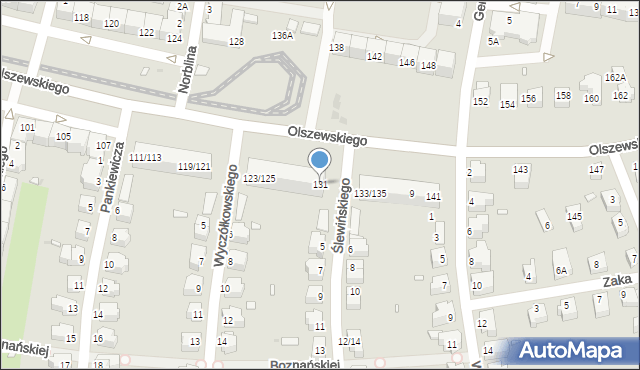 Wrocław, Olszewskiego Karola, 131, mapa Wrocławia