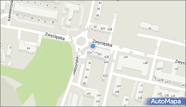 Wrocław, Ołtaszyńska, 92B, mapa Wrocławia