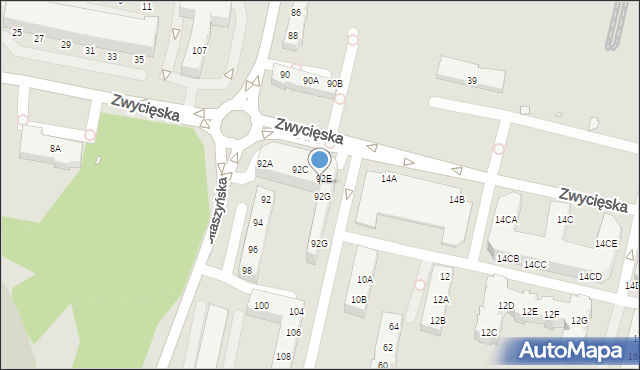 Wrocław, Ołtaszyńska, 92F, mapa Wrocławia