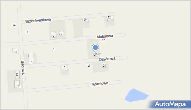 Zaborówek, Oliwkowa, 17, mapa Zaborówek