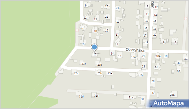 Zabrze, Olsztyńska, 16, mapa Zabrza