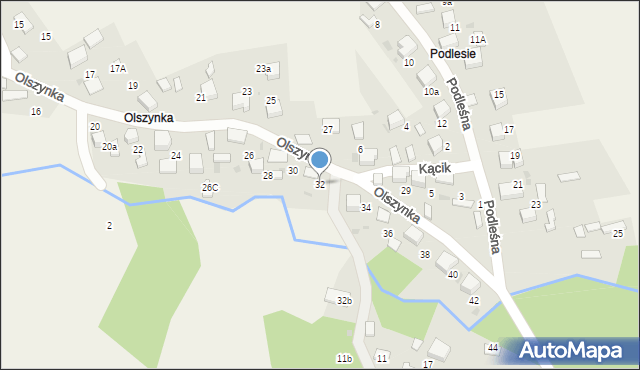 Żarki, Olszynka, 32, mapa Żarki