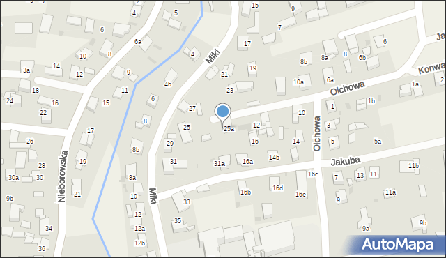 Żernica, Olchowa, 12a, mapa Żernica