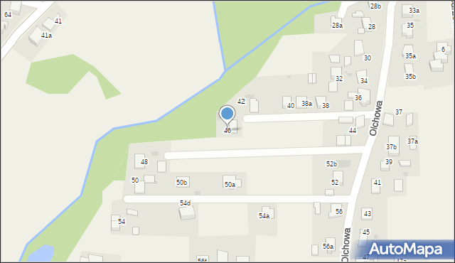 Żernica, Olchowa, 46, mapa Żernica