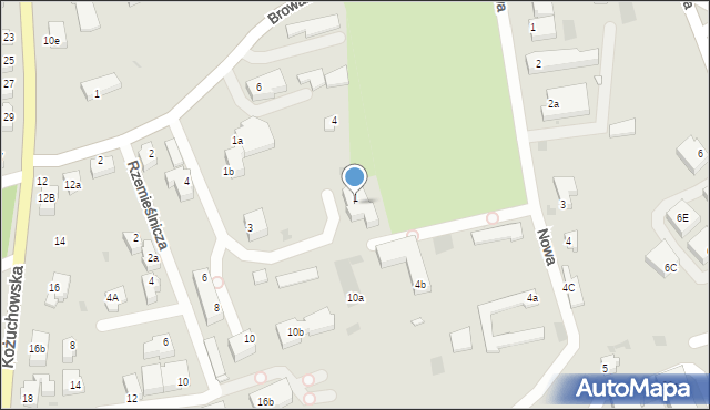 Zielona Góra, Olbrychta Tadeusza, 12, mapa Zielona Góra
