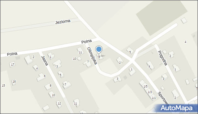 Zwierzyn, Olimpijska, 8, mapa Zwierzyn