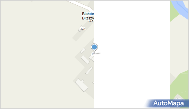 Białobrzeg Bliższy, Omulewska, 119a, mapa Białobrzeg Bliższy