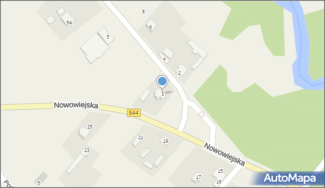 Kruki, Omulewska, 1, mapa Kruki