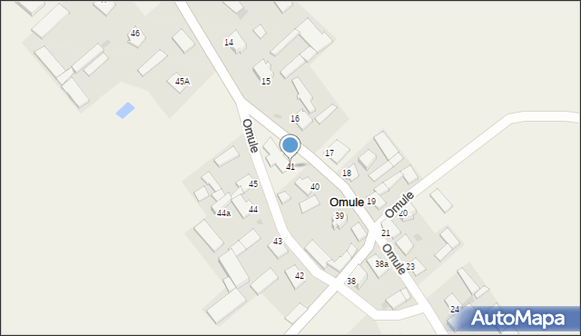 Omule, Omule, 41, mapa Omule