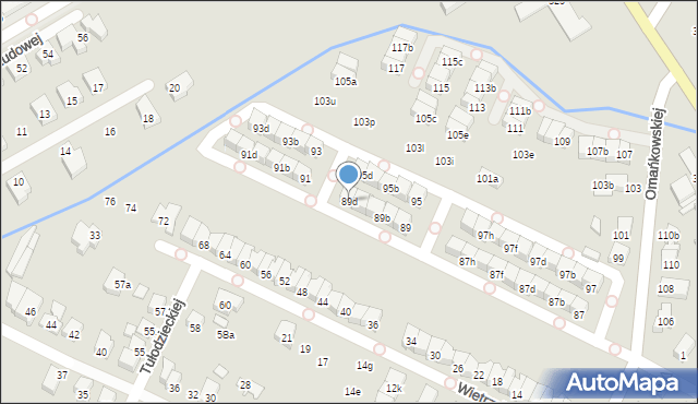 Poznań, Omańkowskiej Janiny, 89d, mapa Poznania