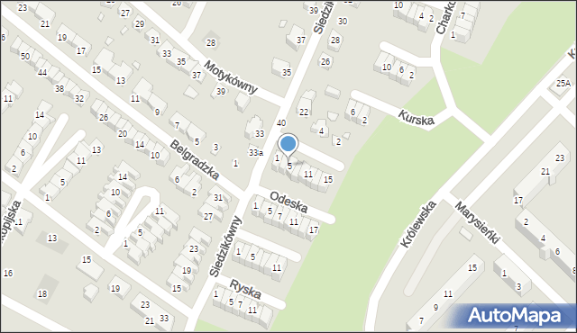 Wrocław, Omska, 5, mapa Wrocławia