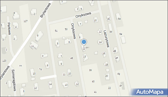 Ludwikowo, Onyksowa, 11, mapa Ludwikowo