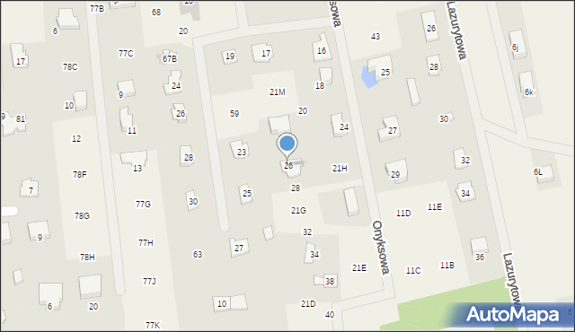 Ludwikowo, Onyksowa, 26, mapa Ludwikowo