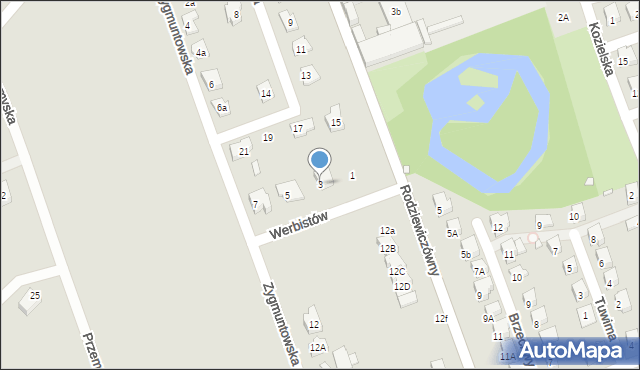 Nysa, oo. Werbistów, 3, mapa Nysy