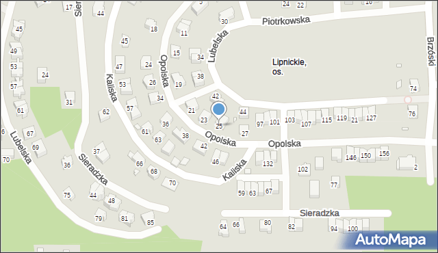 Bielsko-Biała, Opolska, 25, mapa Bielsko-Białej