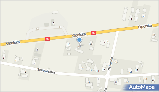 Bierdzany, Opolska, 12, mapa Bierdzany