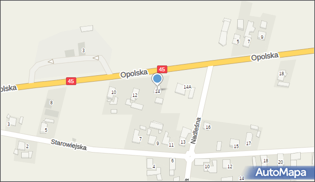 Bierdzany, Opolska, 14, mapa Bierdzany