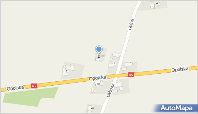 Bierdzany, Opolska, 23, mapa Bierdzany