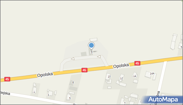 Bierdzany, Opolska, 3, mapa Bierdzany