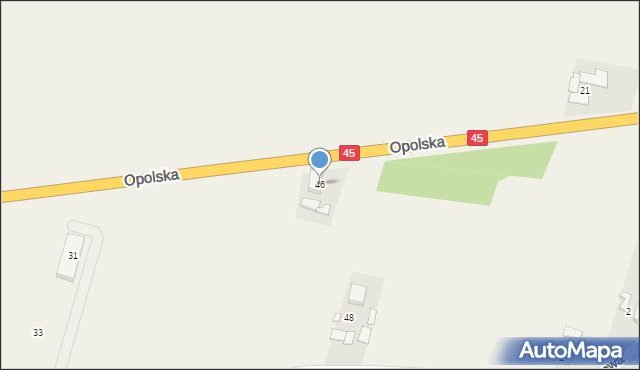 Bierdzany, Opolska, 46, mapa Bierdzany