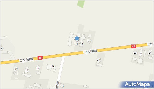 Bierdzany, Opolska, 5, mapa Bierdzany