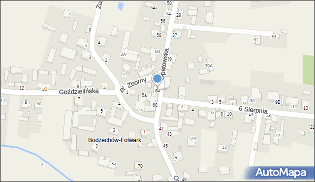 Bodzechów, Opatowska, 64, mapa Bodzechów