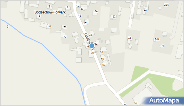 Bodzechów, Opatowska, 76, mapa Bodzechów