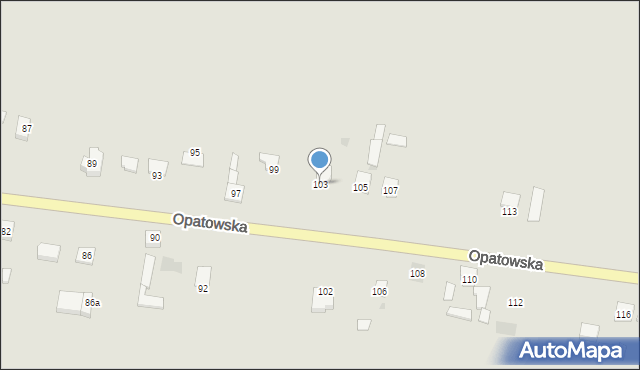 Bodzentyn, Opatowska, 103, mapa Bodzentyn