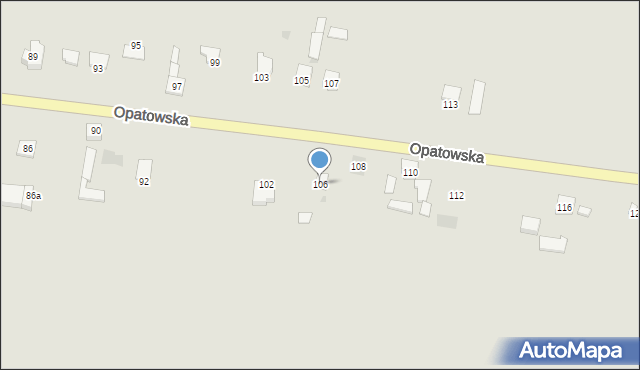 Bodzentyn, Opatowska, 106, mapa Bodzentyn