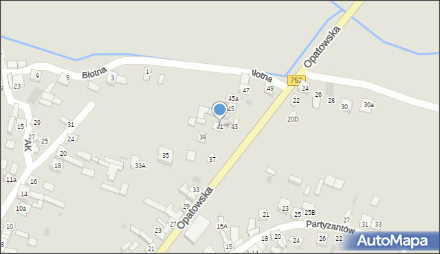 Bodzentyn, Opatowska, 41, mapa Bodzentyn