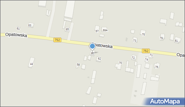 Bodzentyn, Opatowska, 60, mapa Bodzentyn