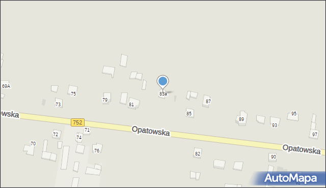 Bodzentyn, Opatowska, 83a, mapa Bodzentyn