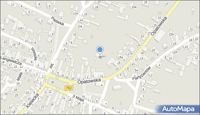 Bodzentyn, Opatowska, 9B, mapa Bodzentyn