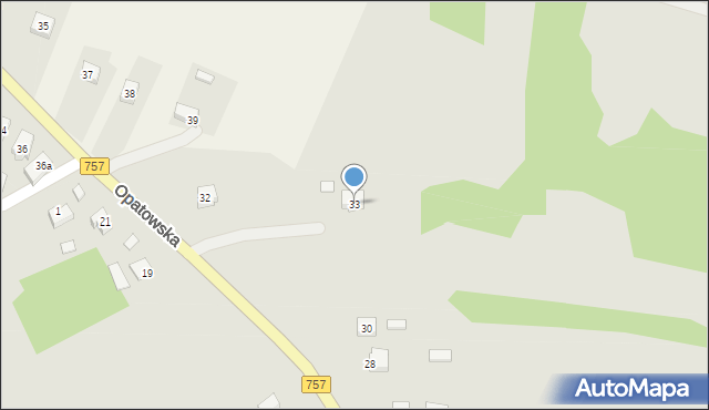 Bogoria, Opatowska, 33, mapa Bogoria