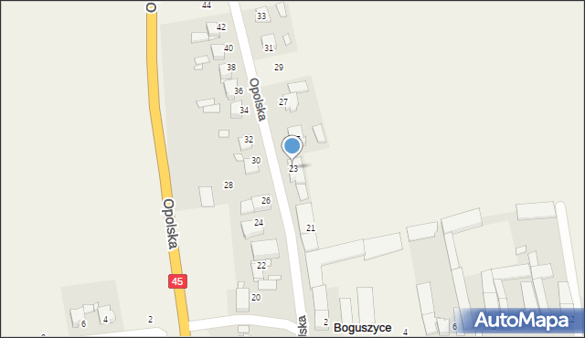 Boguszyce, Opolska, 23, mapa Boguszyce