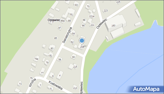 Bydgoszcz, Opławiec, 219, mapa Bydgoszczy