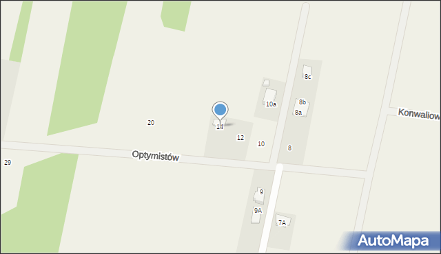 Chrośla, Optymistów, 14, mapa Chrośla