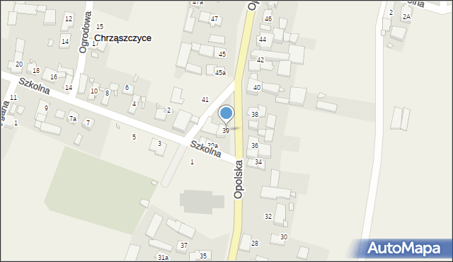 Chrząszczyce, Opolska, 39, mapa Chrząszczyce