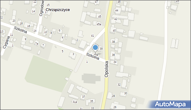 Chrząszczyce, Opolska, 39a, mapa Chrząszczyce